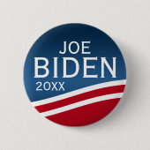 Badge Rond 5 Cm Joe Biden - Conception moderne des vagues (Devant)