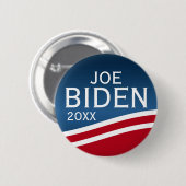 Badge Rond 5 Cm Joe Biden - Conception moderne des vagues (Devant & derrière)