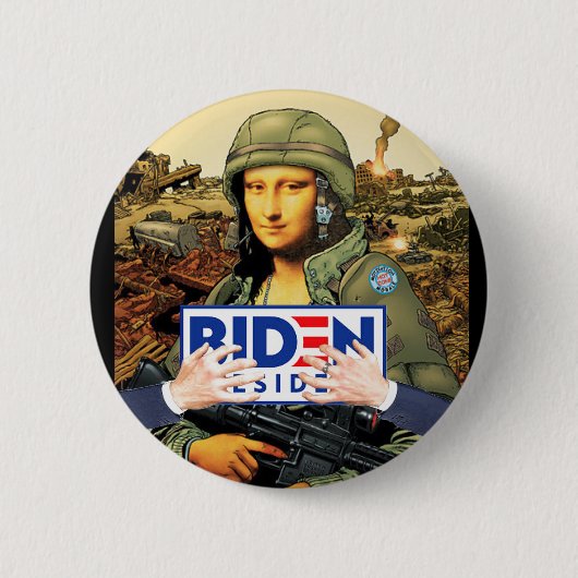 Badge Rond 5 Cm Joe Biden déconstruit (Devant)