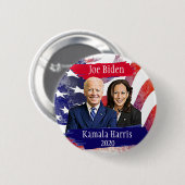 Badge Rond 5 Cm Joe Biden et Kamala Harris 2020 Élection américain (Devant & derrière)