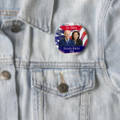 Badge Rond 5 Cm Joe Biden et Kamala Harris 2020 Élection américain (En situation)