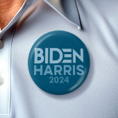 Badge Rond 5 Cm Joe Biden Kamala Harris 2024 bleu blanc