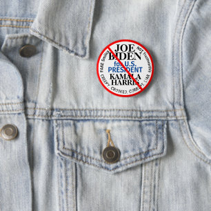 Badge Rond 5 Cm Joe Biden Kamala Harris démocrates
