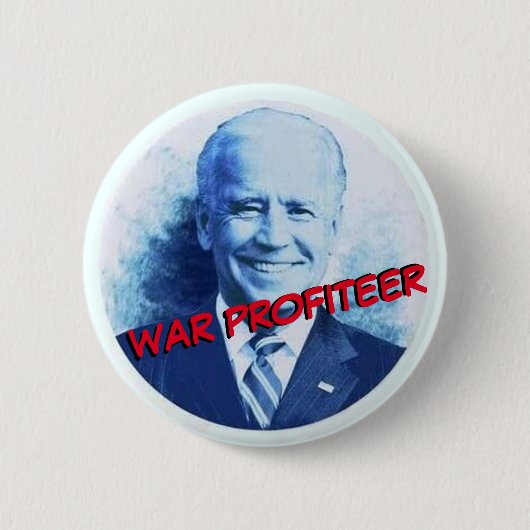 Badge Rond 5 Cm Joe Biden : Professeur de guerre (Devant)