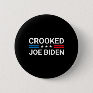 Badge Rond 5 Cm Joe Biden Trump Citation Appelée Joe Biden Crooked