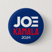 Badge Rond 5 Cm Joe Kamala 2024 - Bold Names Biden Harris (Devant)