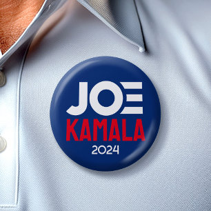 Badge Rond 5 Cm Joe Kamala 2024 - Bold Names Biden Harris