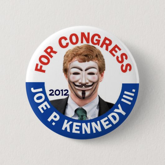 Badge Rond 5 Cm Joe Kennedy anonyme occupent (Devant)