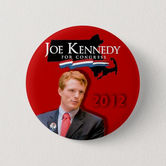 Badge Rond 5 Cm Joe Kennedy pour le rouge du congrès (Devant)