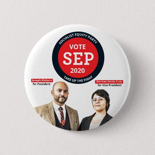 Badge Rond 5 Cm Joe Kishore Président (Devant)