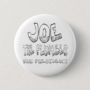 Badge Rond 5 Cm Joe le plombier pour des pres - bouton