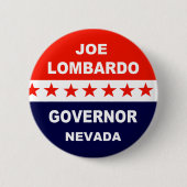 Badge Rond 5 Cm Joe Lombardo Gouverneur Nevada (Devant)