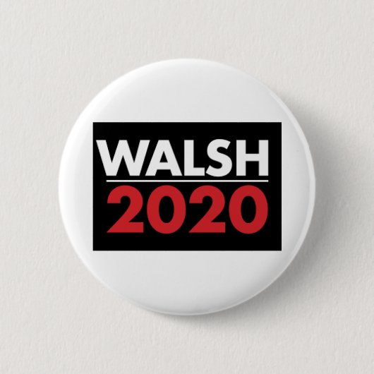 Badge Rond 5 Cm Joe Walsh pour le président 2020 (Devant)