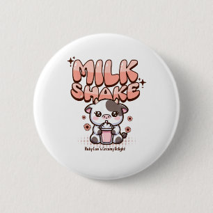 Badge Rond 5 Cm Joghurt Ba Congelé Petit Calf Louvain Cute