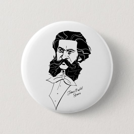 Badge Rond 5 Cm Johann Strauss Jr (Devant)