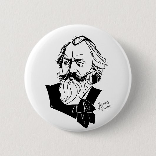 Badge Rond 5 Cm Johannes Brahms (Devant)