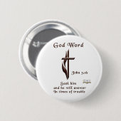 Badge Rond 5 Cm John 3:16 (Devant & derrière)