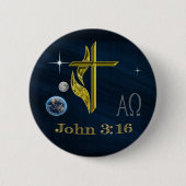 Badge Rond 5 Cm John 3:16 (Devant)
