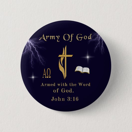 Badge Rond 5 Cm John 3:16 (Devant)