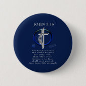 Badge Rond 5 Cm John 3:16 Boutons (Devant)