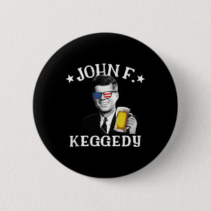 Badge Rond 5 Cm John F. Keggedy ivre Président Kennedy Jfk 4