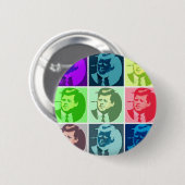 Badge Rond 5 Cm John F Kennedy (Devant & derrière)