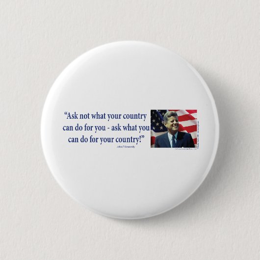 Badge Rond 5 Cm John F Kennedy (Devant)