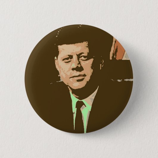 Badge Rond 5 Cm John F Kennedy (Devant)