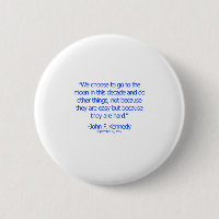 John F Kennedy Go To The Moon Blue