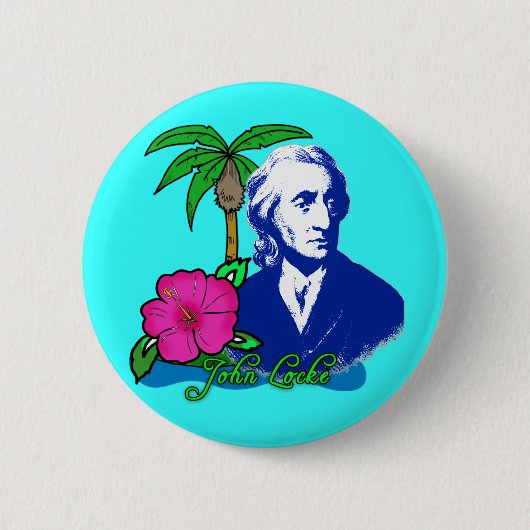Badge Rond 5 Cm John Locke sur l'Île déserte (Devant)