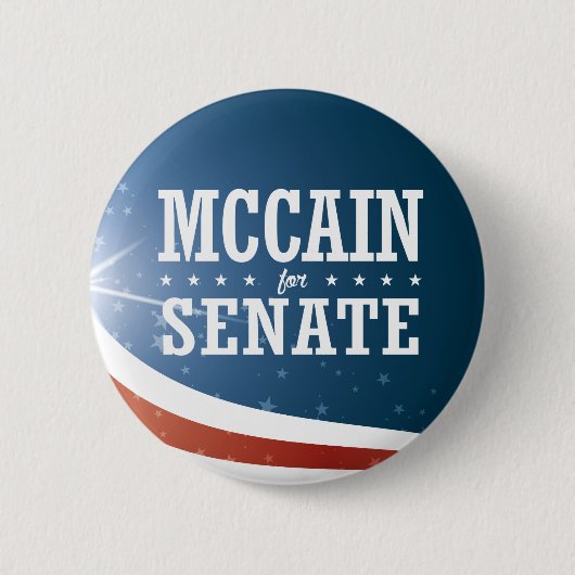 Badge Rond 5 Cm John McCain 2016 (Devant)