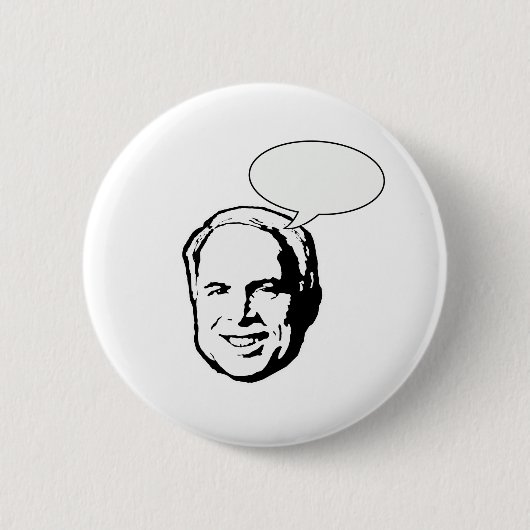 BADGE ROND 5 CM JOHN MCCAIN PENSAIT QUE BUBBLE (Devant)