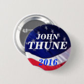 Badge Rond 5 Cm John Thune 2016 (Devant & derrière)