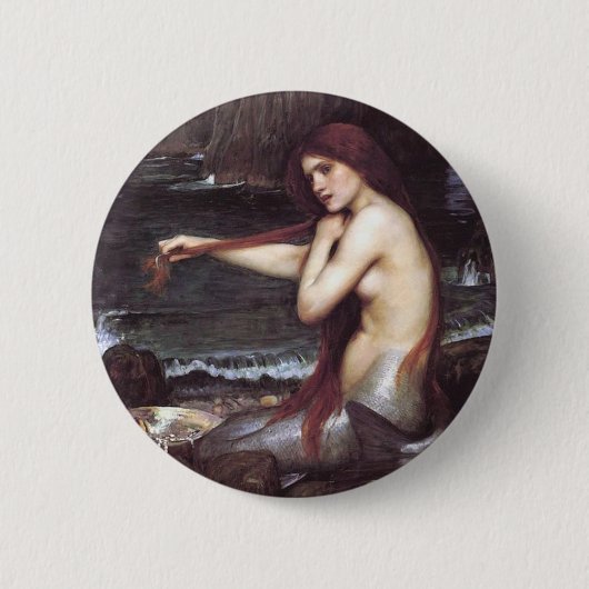 Badge Rond 5 Cm John Wm. Waterhouse Mermaid (Devant)