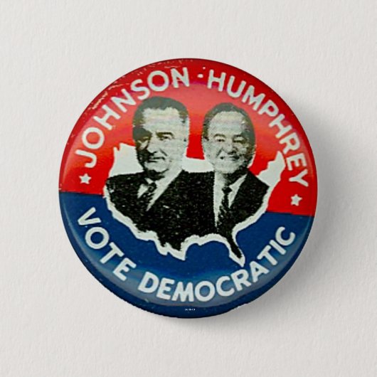 Badge Rond 5 Cm Johnson pour le président - bouton (Devant)