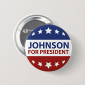 Badge Rond 5 Cm Johnson pour président (Devant & derrière)