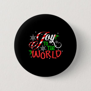 Badge Rond 5 Cm Joie Au Sucre de canne Mondial Pyjamas De Noël Noë