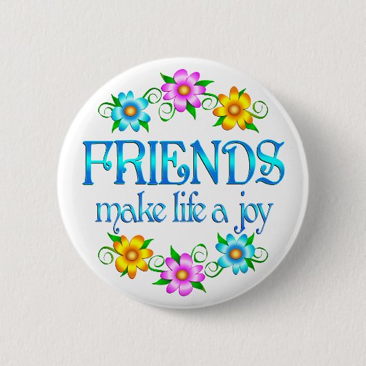Badge Rond 5 Cm Joie d'amitié (Devant)