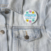Badge Rond 5 Cm Joie d'amitié (En situation)