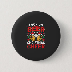 Badge Rond 5 Cm Joie de bière de Noël Boire les Fêtes