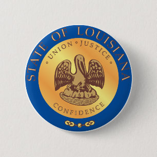 Badge Rond 5 Cm Joint d'état de la Louisiane