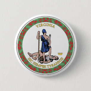 Badge Rond 5 Cm Joint d'état de la Virginie