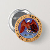 Badge Rond 5 Cm Joint d'état du Nouveau Mexique (Devant & derrière)