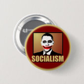 Badge Rond 5 Cm Joker d'Obama - socialisme (Devant & derrière)