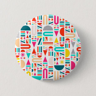 Badge Rond 5 Cm Joli bougeoir votif à motifs de formes géométrique