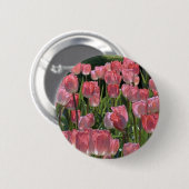 Badge Rond 5 Cm Joli broche tulipe rose (Devant & derrière)