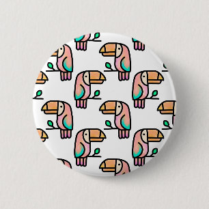Badge Rond 5 Cm joli cadeau d'animal de toucan tropical mignon pou