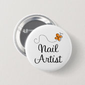 Badge Rond 5 Cm Joli cadeau d'artiste de clou (Devant & derrière)