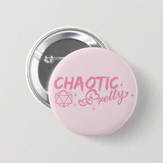 Badge Rond 5 Cm Joli chaotique (Devant & derrière)