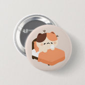 Badge Rond 5 Cm Joli chat Tortie (Devant & derrière)